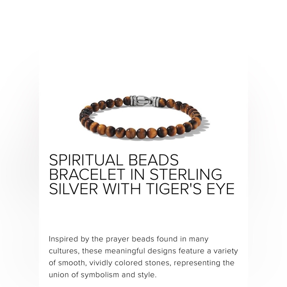 David Yurman Spiritual Beads Bracelet in Silver and Brown